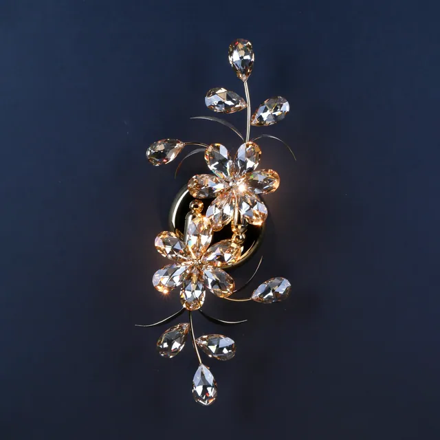 CURVED FLOWER WALL LAMP - BROWN