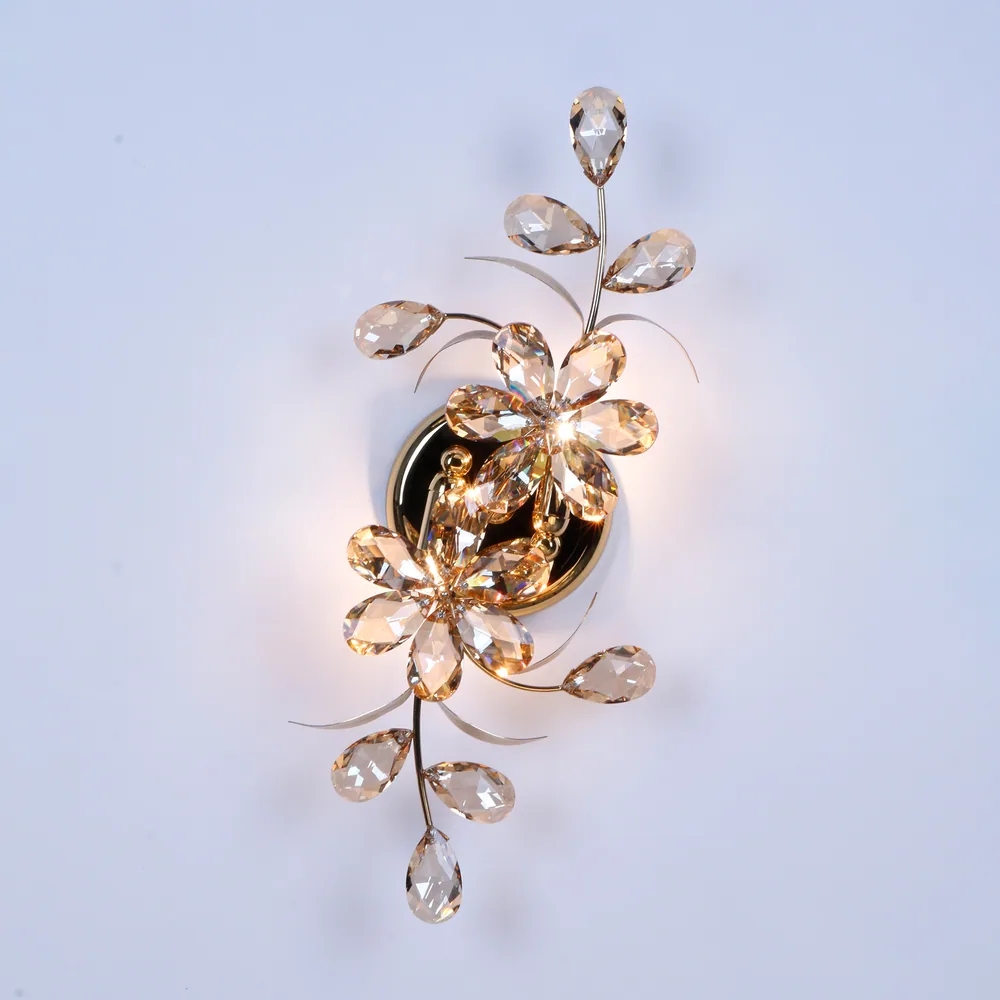 CURVED FLOWER WALL LAMP - BROWN 사진 2