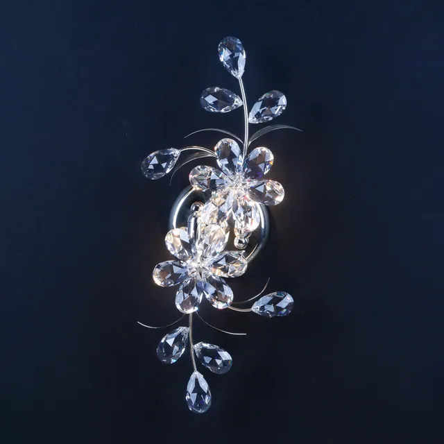 CURVED FLOWER WALL LAMP - WHITE