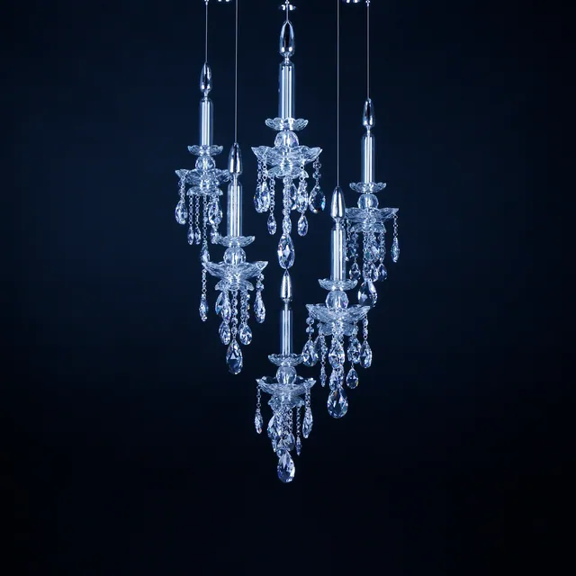 FLOAT SILVER CANDLE 6LIGHT
