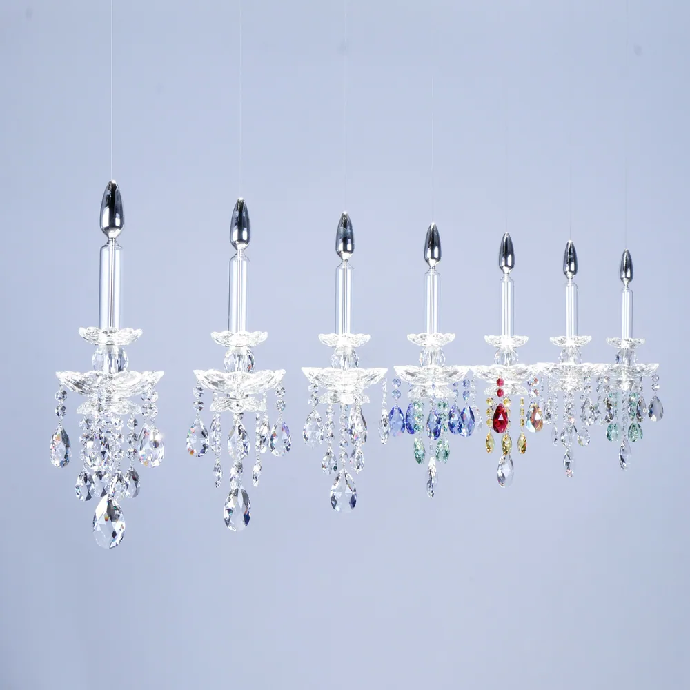 FLOAT SILVER CANDLE 7LIGHT 샹들리에